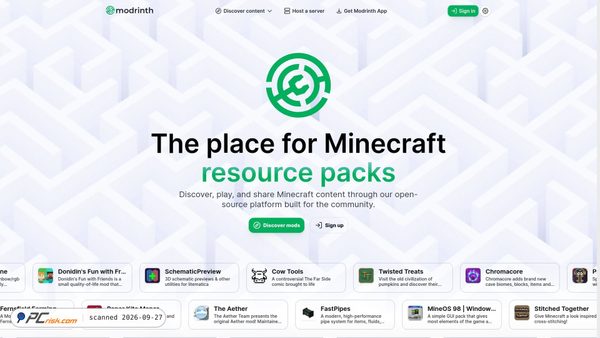 modrinth.com screenshot