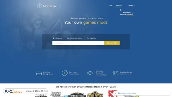 modsfile.com screenshot
