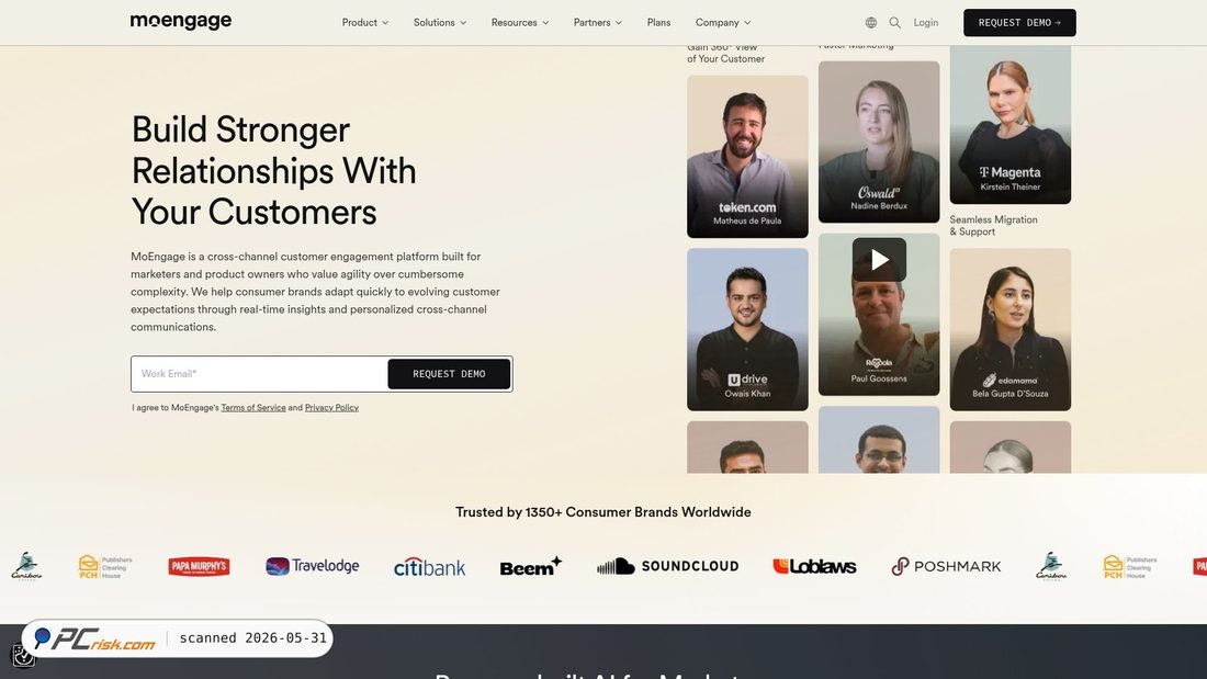 Screenshot of moengage.com