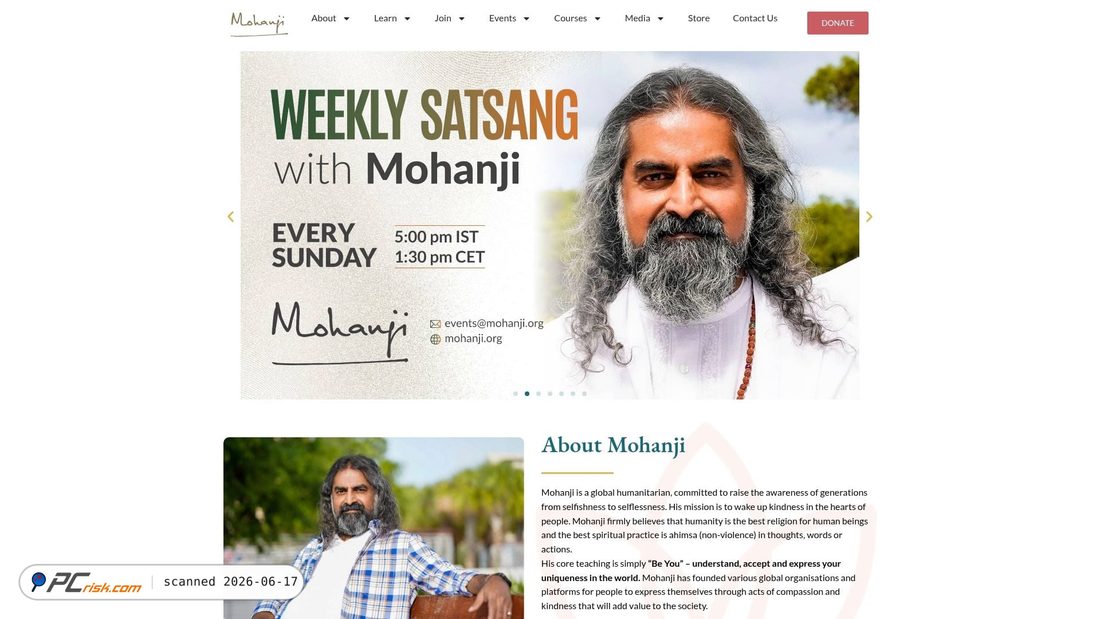Screenshot of mohanji.org