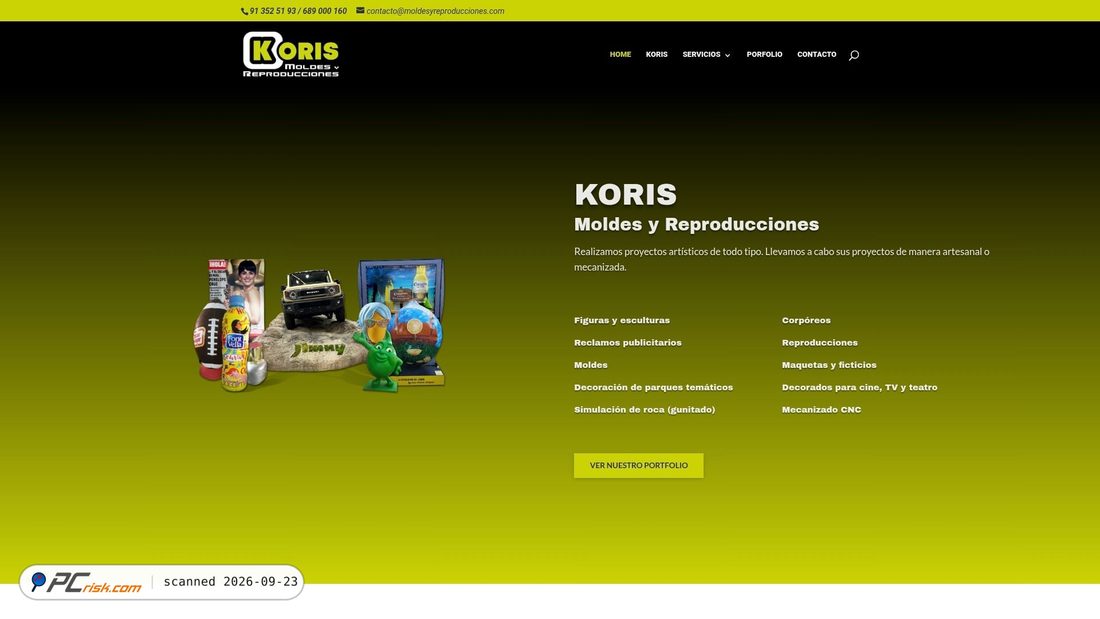 Captura de ecrã de moldesyreproducciones.com