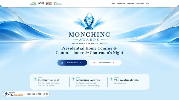 Captura de ecrã de monchingawards.jcimanila.org