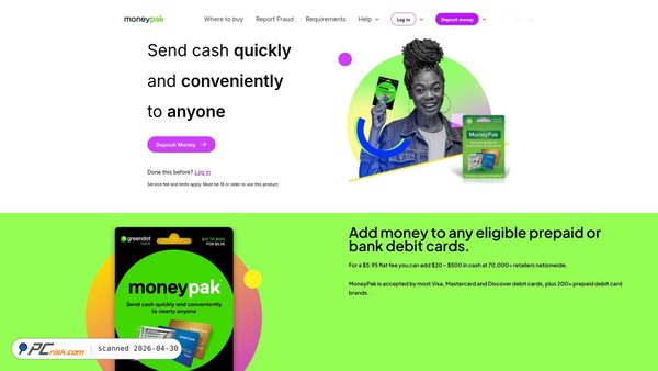 moneypak-login.com screenshot