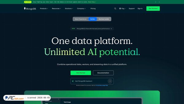 mongodb.com screenshot