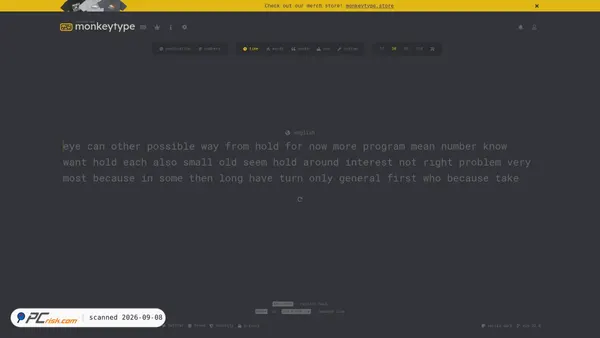 monkeytype.com screenshot