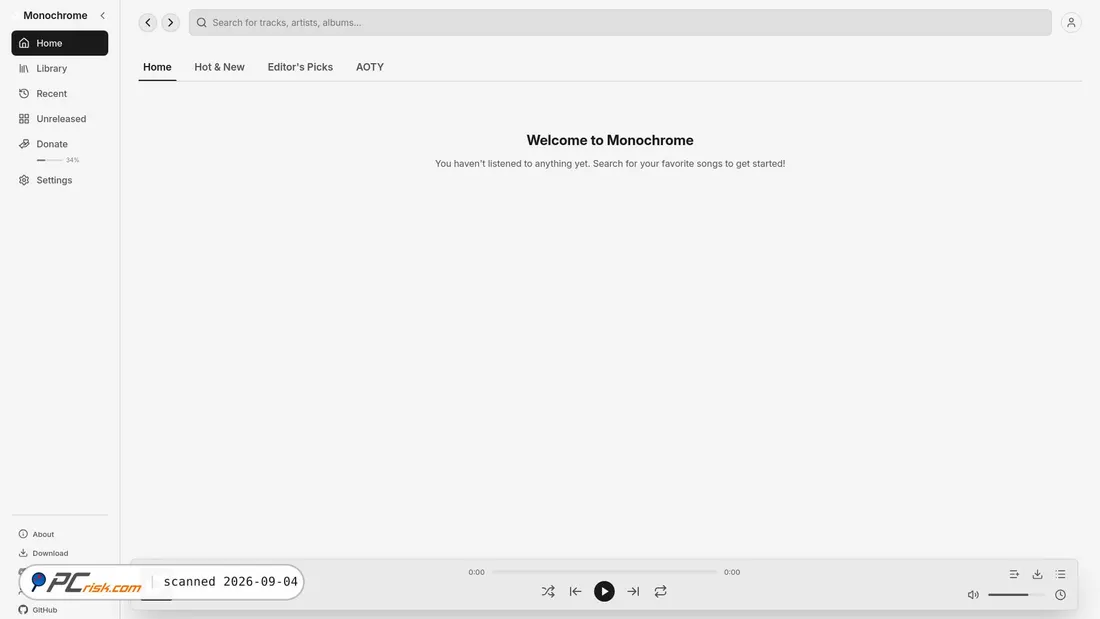 Screenshot of monochrome.tf