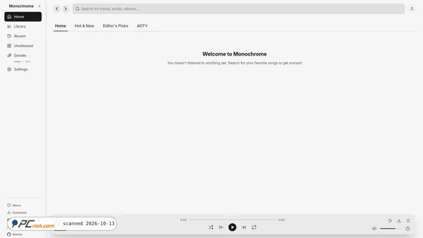 Screenshot van monochrome.tf
