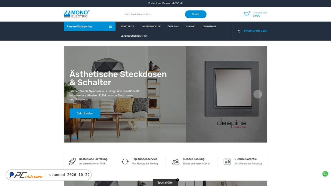 Screenshot van monoelectric.de