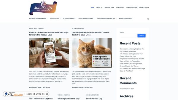 mooddrafts.com screenshot