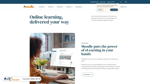 moodle.com screenshot