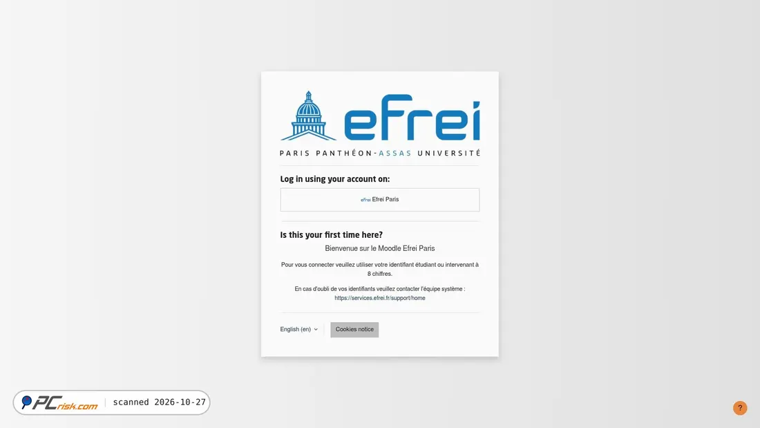 Screenshot von moodle.myefrei.fr