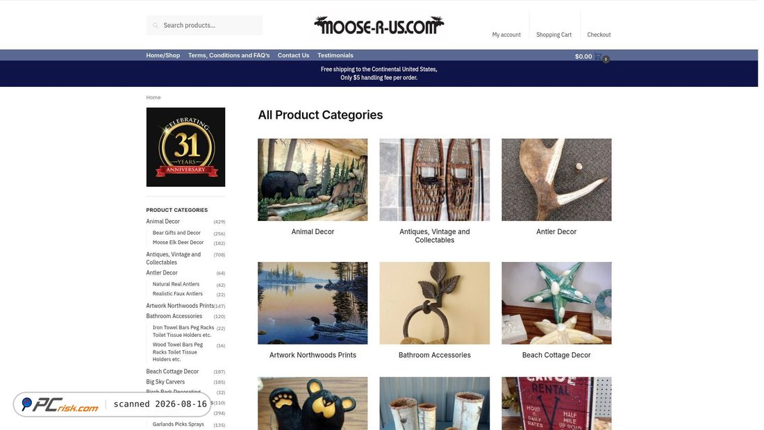 Screenshot of moose-r-us.com