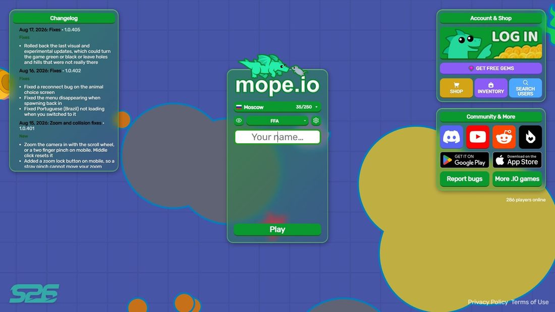Zrzut ekranu mope.io