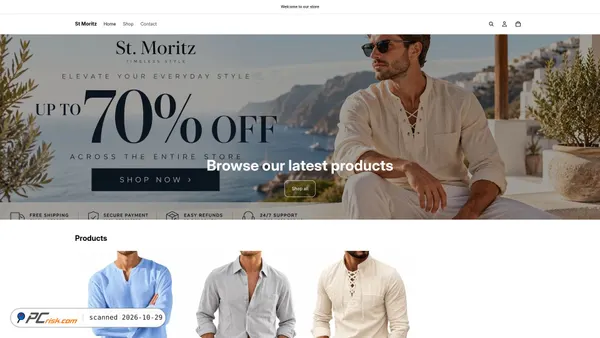 Zrzut ekranu moritzstyle.com