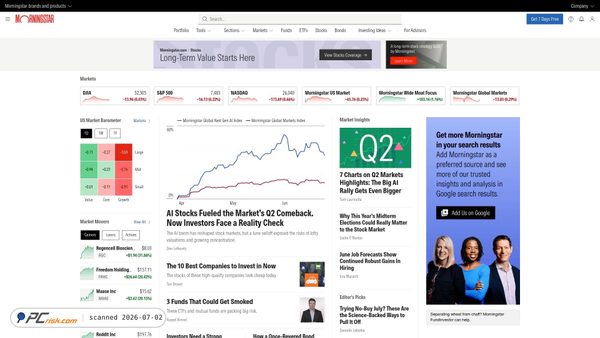 morningstar.com screenshot