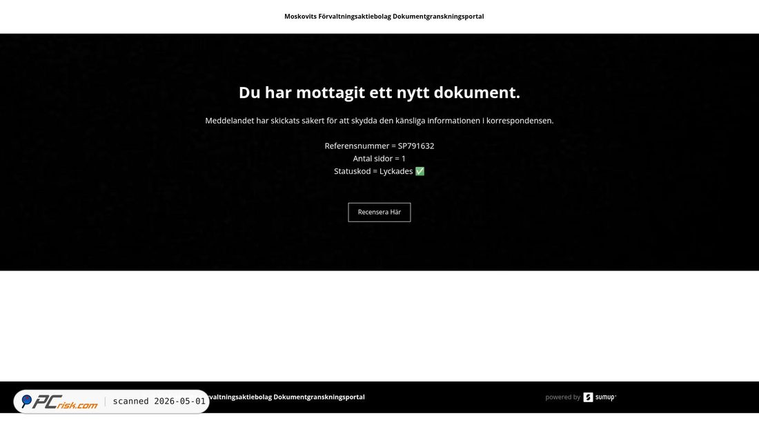 Capture d’écran de moskovits.sumupstore.com