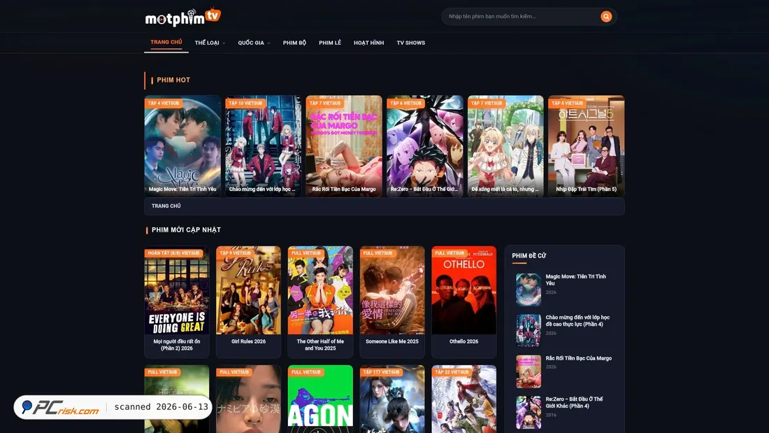 Screenshot di motphimtvb.com