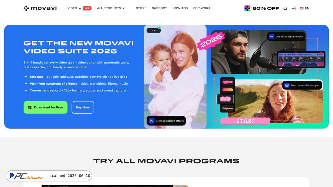 Screenshot of movavi.com