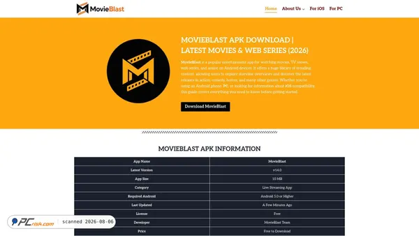 movieblastin.com screenshot