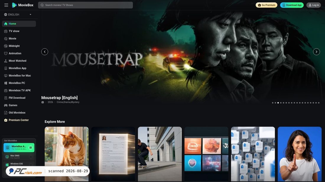 Screenshot von moviebox.ph
