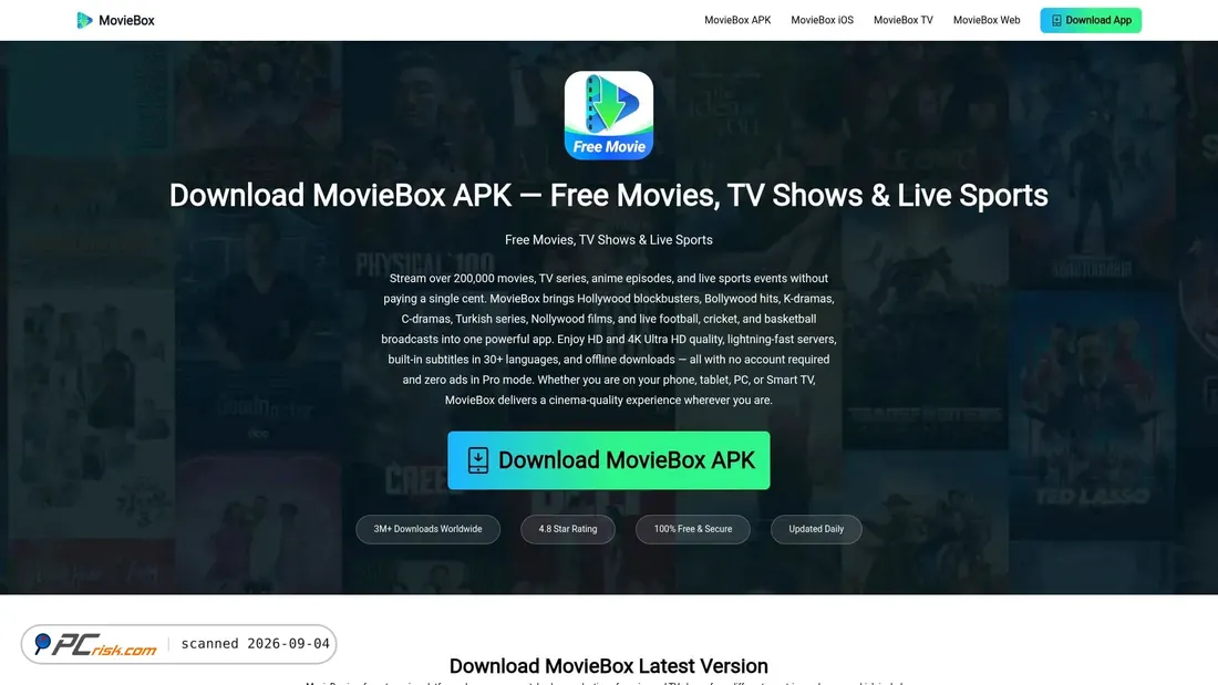 Screenshot of movieboxdownload.com