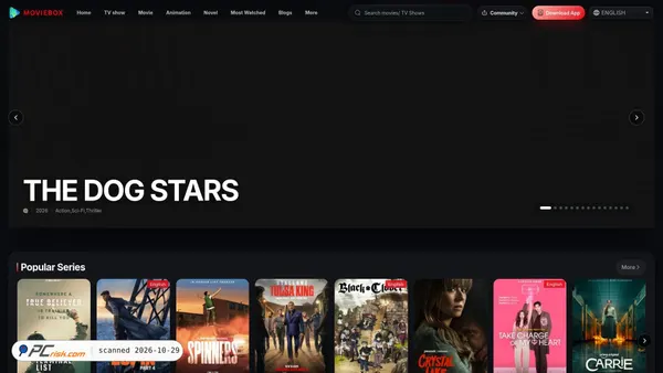 movieboxonline.org Screenshot