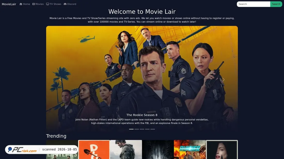 Captura de pantalla de movielair.cc