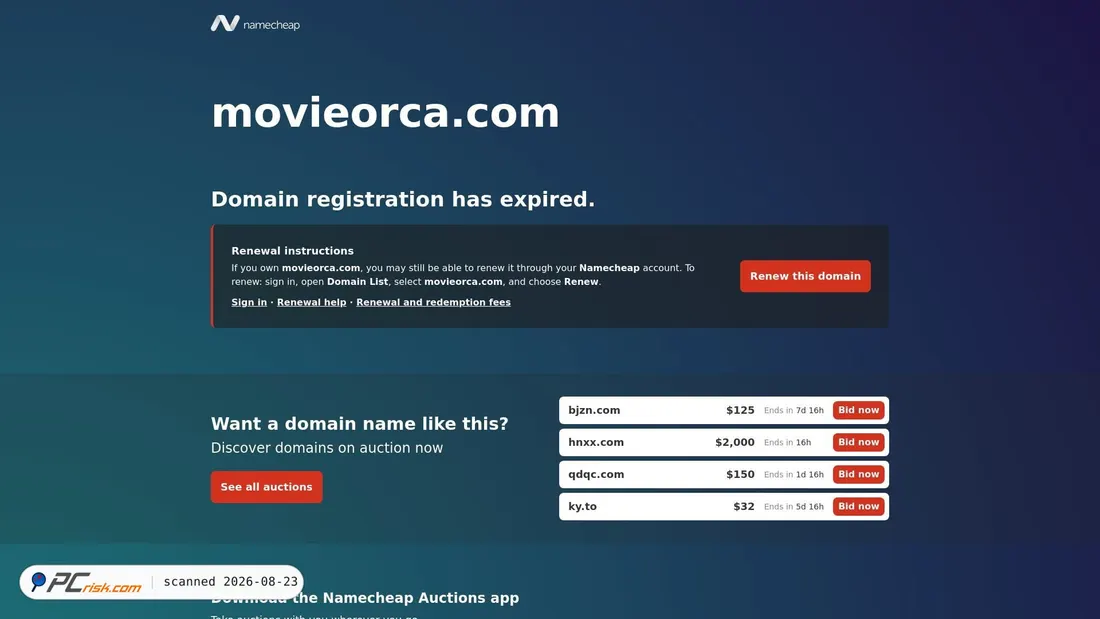 Screenshot of movieorca.com