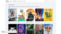 Zrzut ekranu movies.disney.com