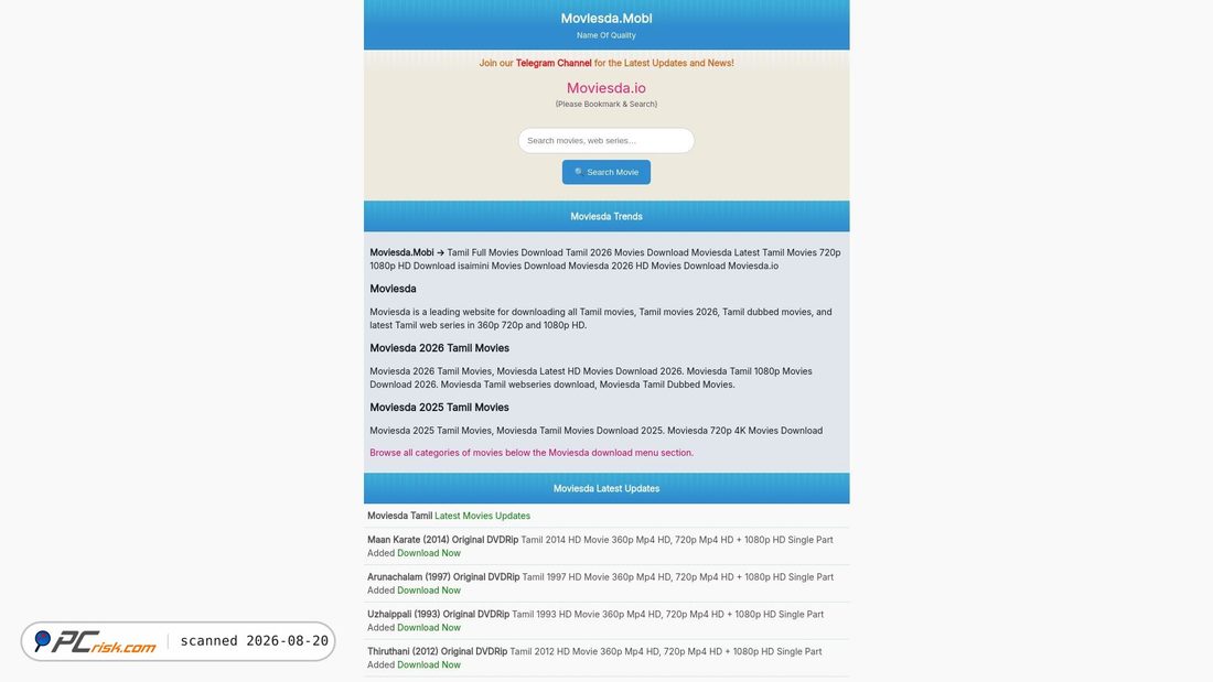 Screenshot van moviesda32.com