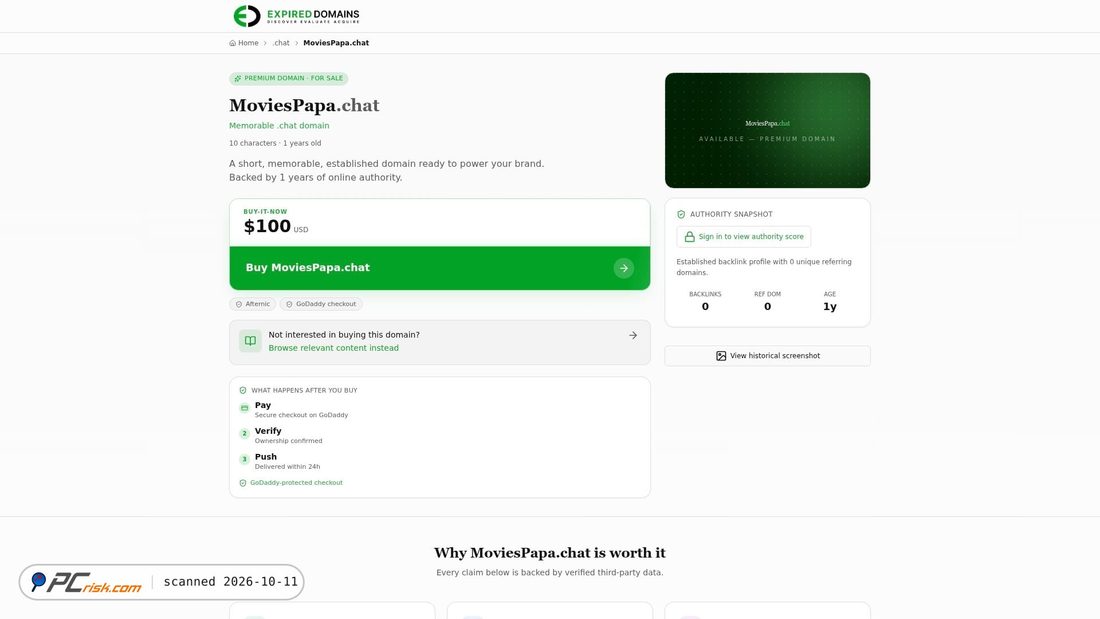 Screenshot of moviespapa.chat