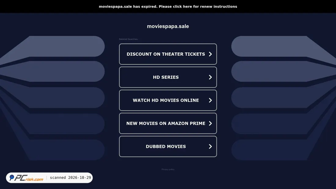 Screenshot von moviespapa.sale