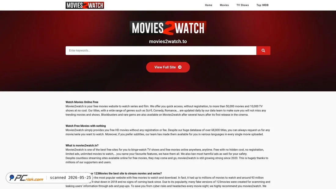 Screenshot of moviestowatch.tv