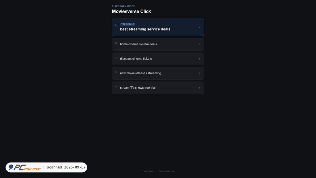 Screenshot di moviesverse.click