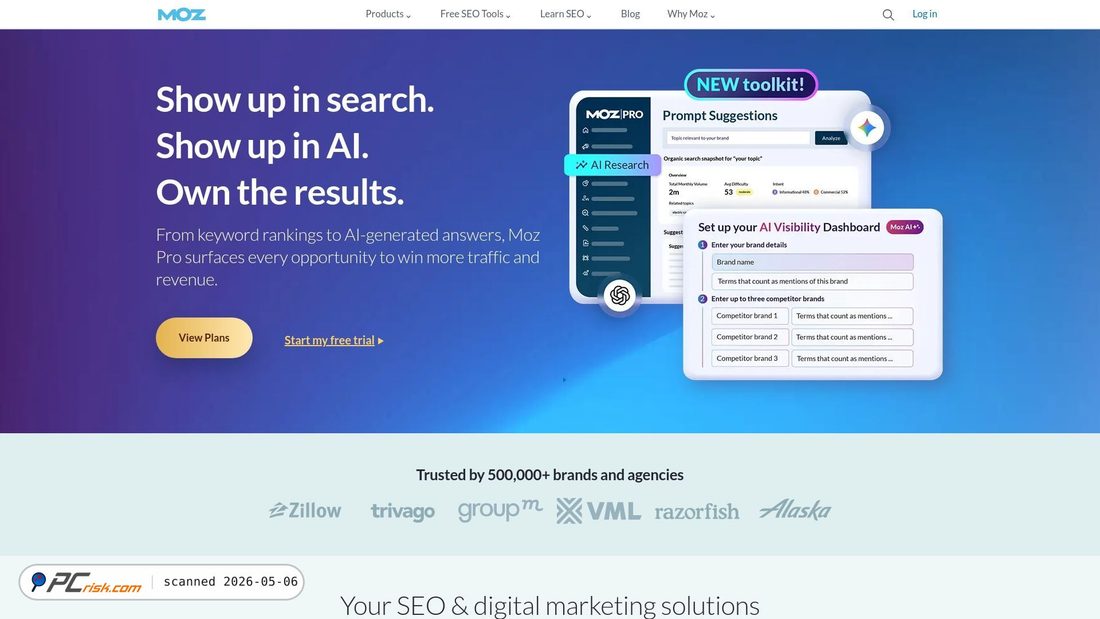 Screenshot von moz.com