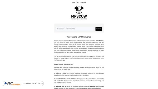 Captura de mp3cow.com