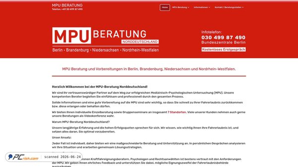 mpu-norddeutschland.de screenshot