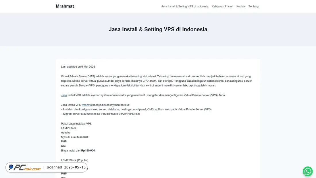 Screenshot of mrahmat.web.id