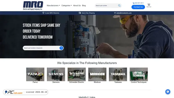 mroelectric.com screenshot