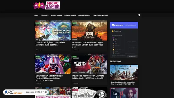 mrpcgamer.net screenshot