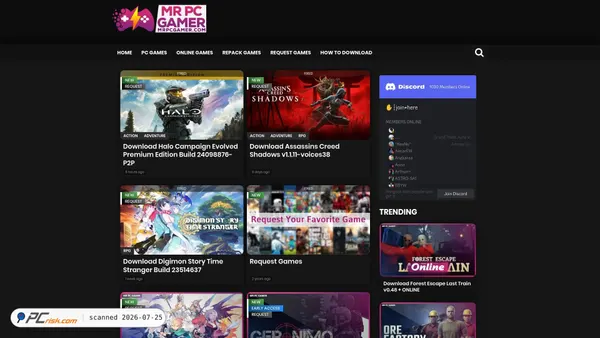 mrpcgamer.net screenshot