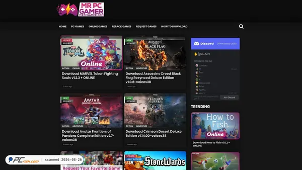 mrpcgamer.net screenshot