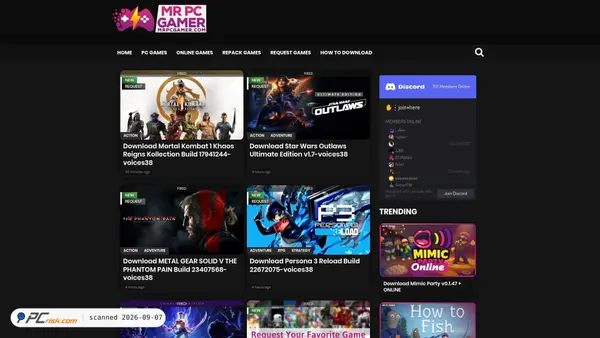 Zrzut ekranu mrpcgamer.net