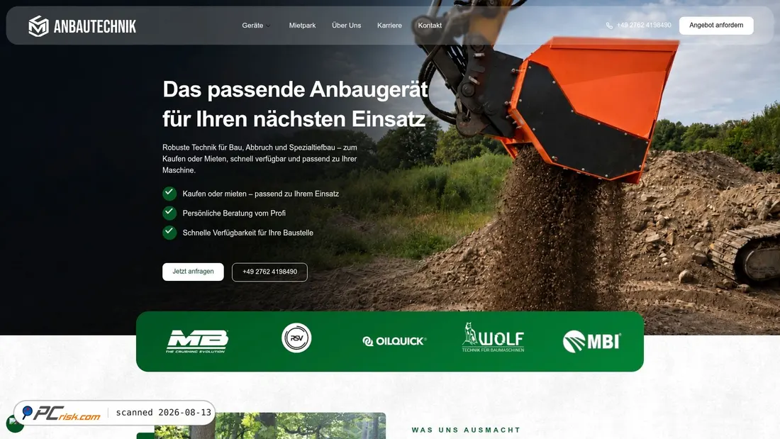 Screenshot of ms-anbautechnik.de