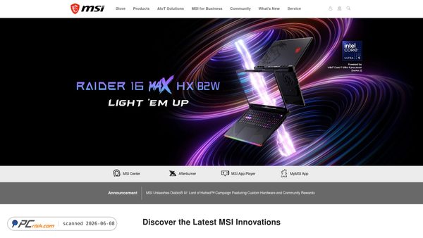 msi.com screenshot