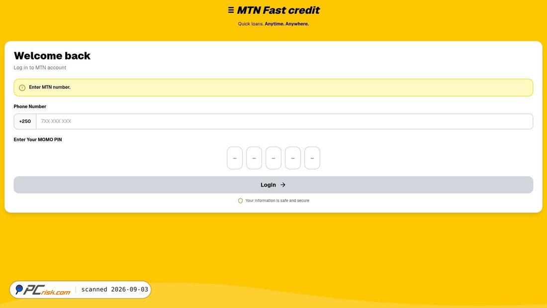 Screenshot von mtnfastloan.vercel.app