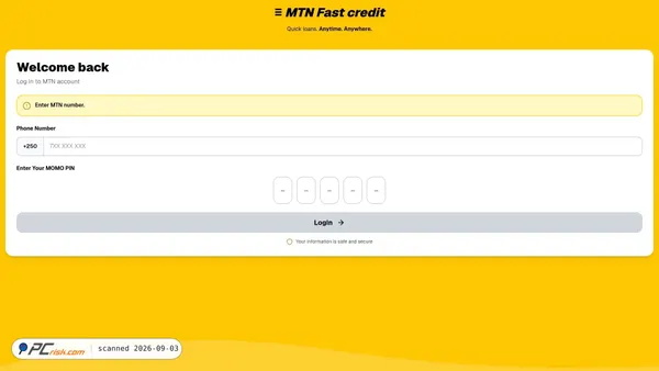 mtnfastloan.vercel.app Screenshot