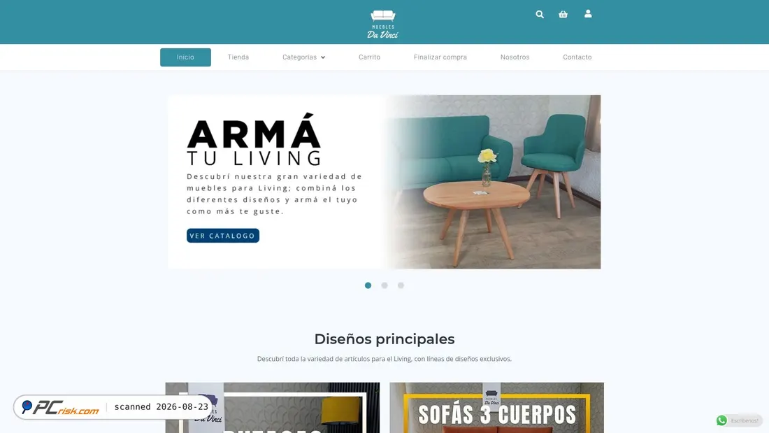 Screenshot of mueblesdavinci.com.uy