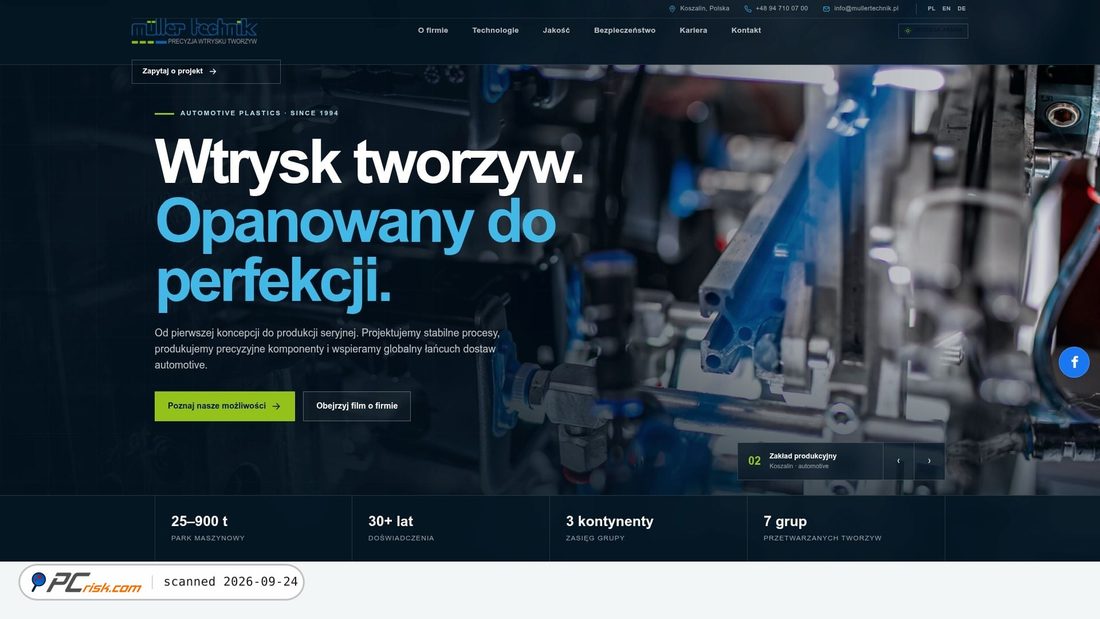 Captura de ecrã de mullertechnik.pl