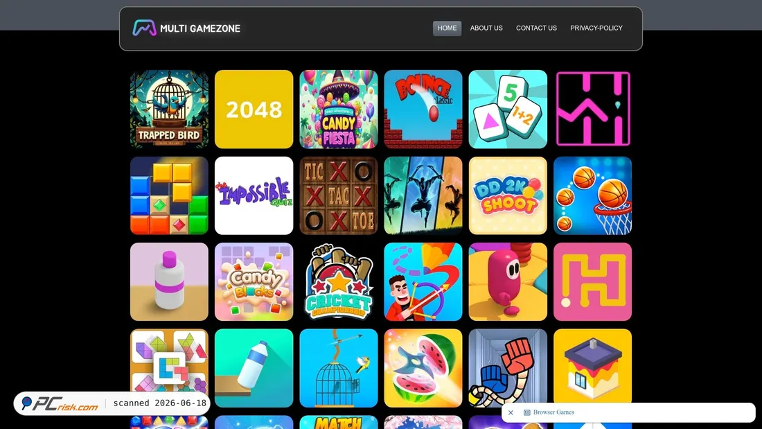 Screenshot of multigamezone.com